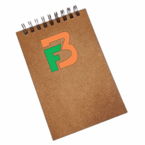 Caderneta KRAFT Ecológica (80 Folhas pautadas - Formato 9,1X13,5) Capa em papel Kraft 300g/m²