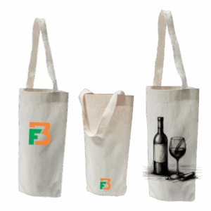 Porta Garrafa Ecobag Algodão Cru